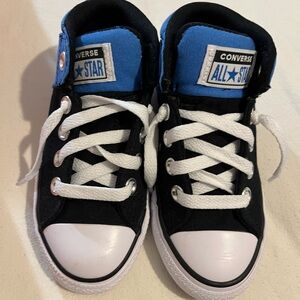 Converse All Star Black and Blue High Tops for kids